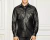 Men's Genuine Lambskin Leather Black Shirt Handmade Biker Stylish Casual Summer