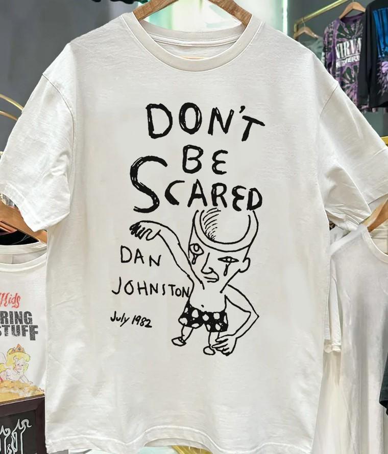 DANIEL JOHNSTON 'НЕ БОЙСЯ' ВИНТАЖНАЯ БЕЛАЯ ФУТБОЛКА QT2206 Унисекс Футболка