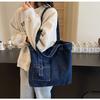 Новая джинсовая сумка, простая корейская версия студенческого стиля.