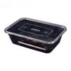 Disposable Rectangular Plastic Takeout Meal Prep Containers with Lids, 300 Count