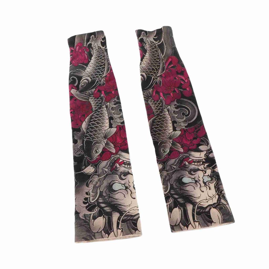 Мужские татуировки солнцезащитные рукава Ice Silk Cover Up Sleeve Body Protector для вождения