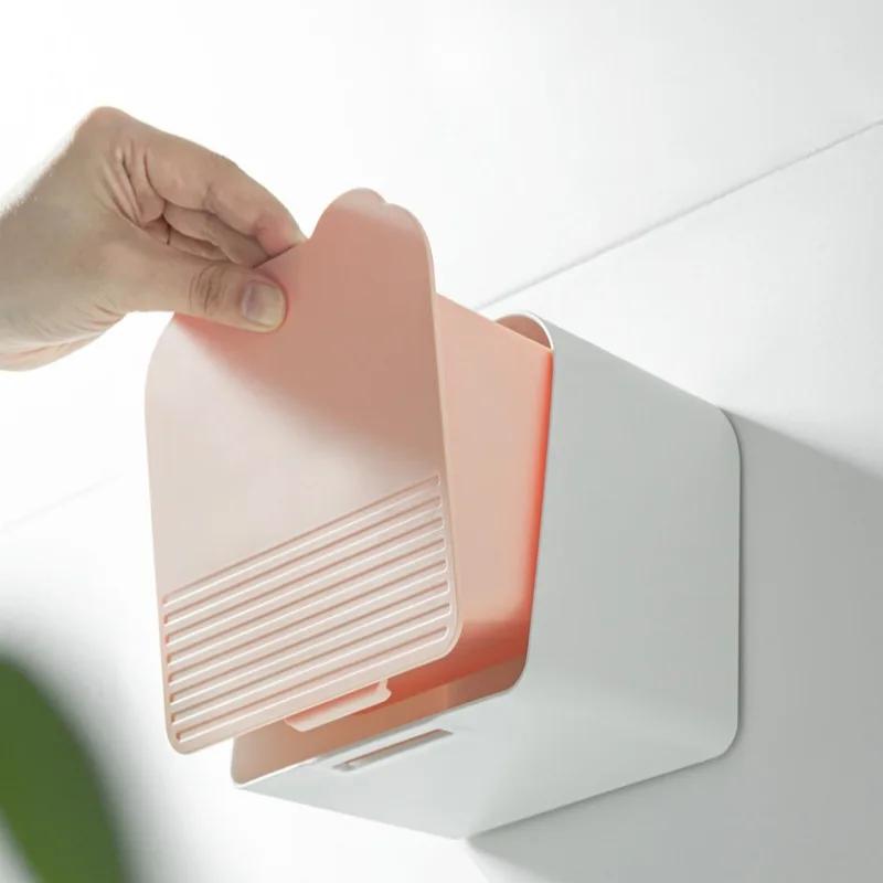 Бездырокол для ванной комнаты, пылезащитные гигиенические салфеток, ящики для хранения, настенная полка для косметики, хозяйственные пластиковые контейнеры для мелочей