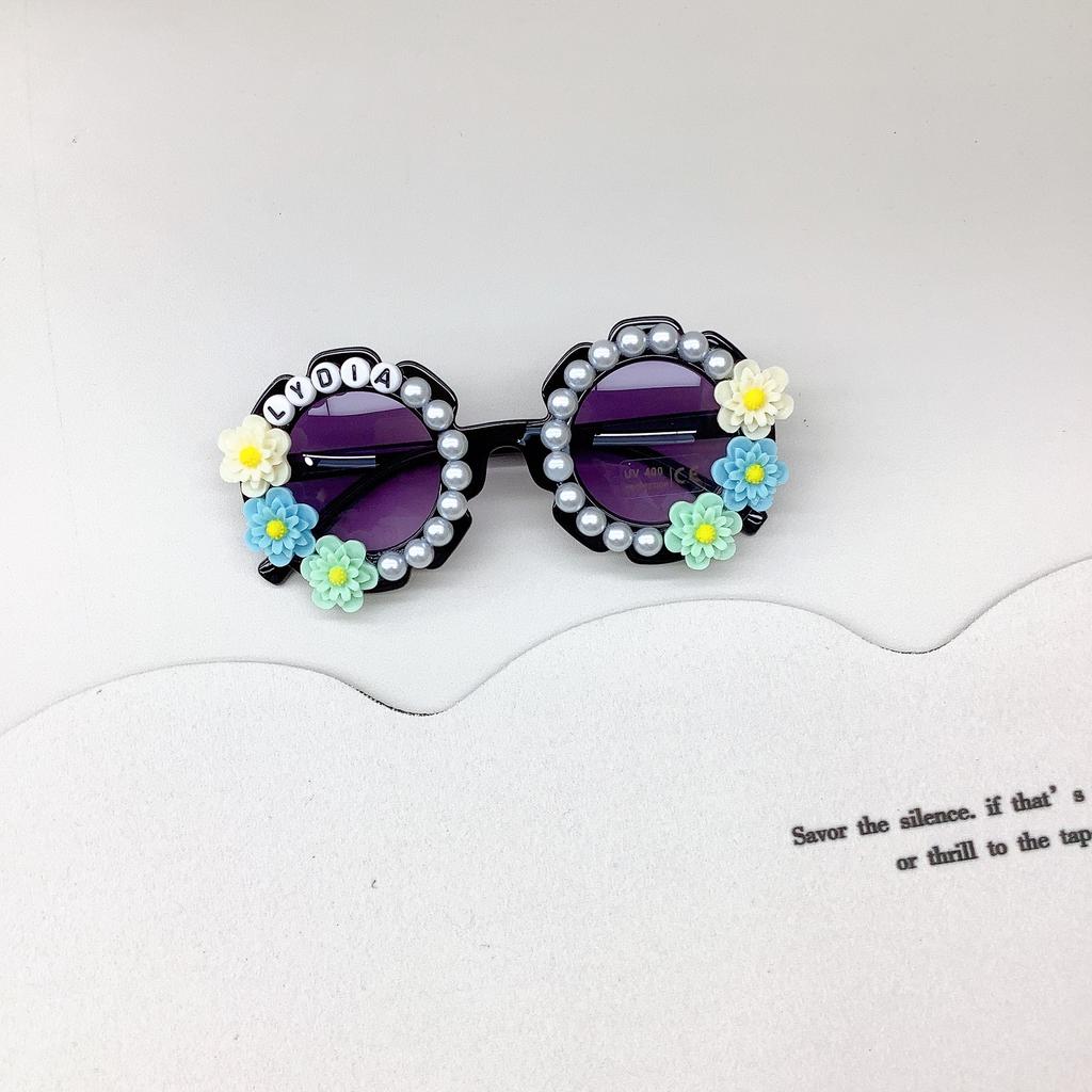 Fashion Children'S Sunglasses Diy Personality Cute Flower Baby Sunglasses Sunglasses Boys And Girls Glasses Tide