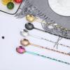 32cm Long Handle Cocktail Spiral Stirring Spoon Fork Stainless Steel Whiskey Stirring Stick Cocktail Shaker Bar Accessories
