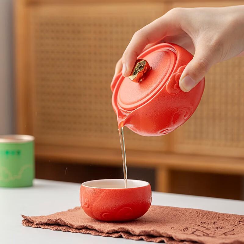 Auspicious Ceramic Chinese Tea Set Gift Box