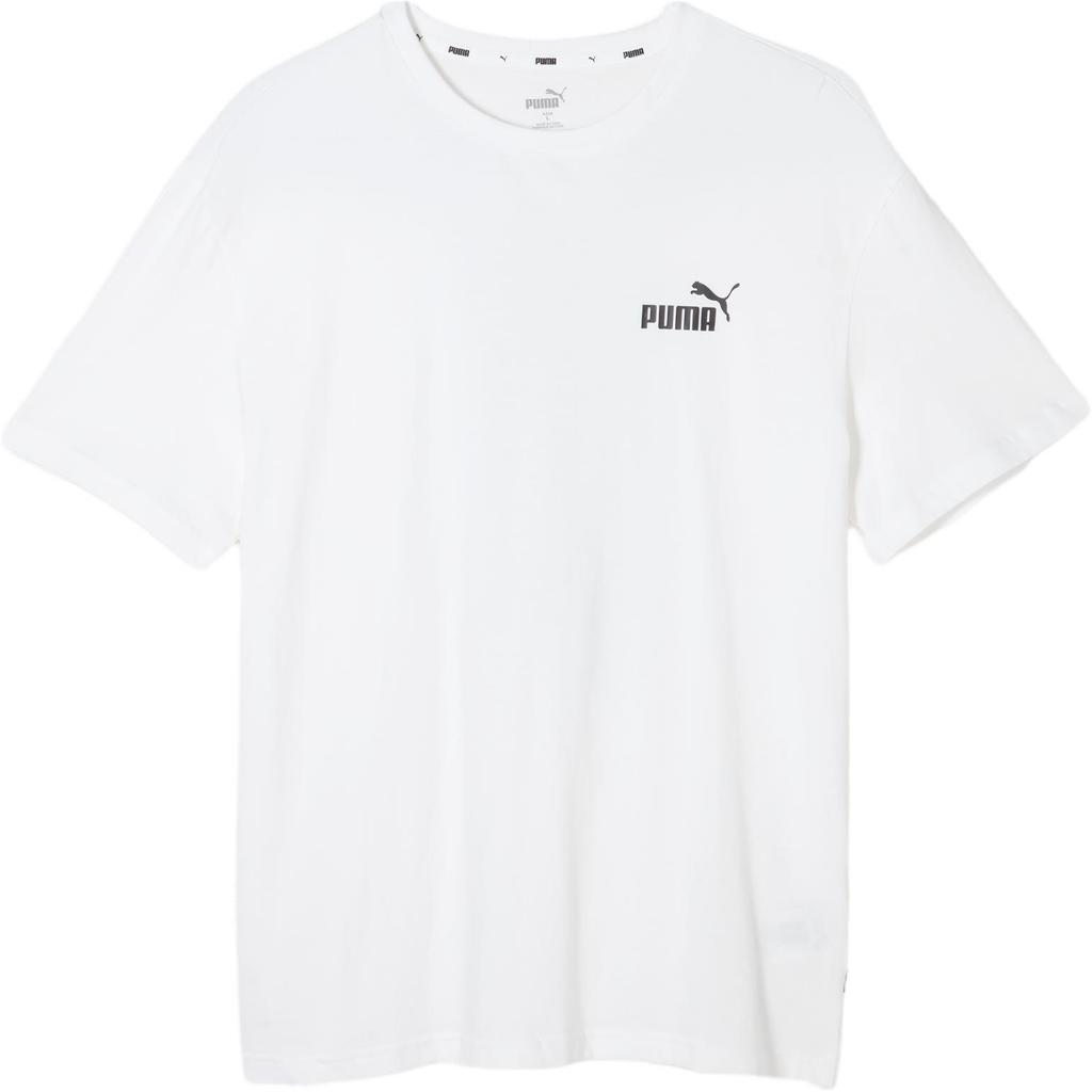 PUMA T Shirts Men's White Crew Neck Moderate Straight Fit 677340-02