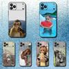 Милый забавный символ обезьян Чехол для телефона для iPhone 17,16,15,14,13,12,11,Pro,Max,Plus,E,Air,Mini Защитный черный чехол