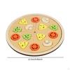 Wooden Pizza Set Cutting Food Play Toy Hand Eye Coordination Education Playset Kitchen Toys for
