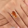 Citrine Gemstone 925 Sterling Silver Jewelry Handcrafted Ring For Birthday Gift RR-39-4