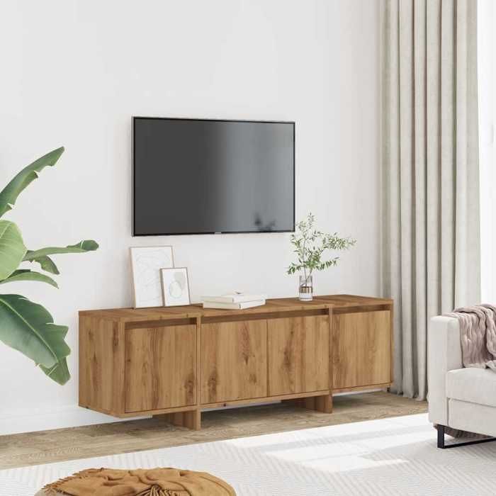 VidaXL Meuble TV chêne artisanal 120x30x40,5 cm bois d'ingénierie, buffet, meuble hifi, meuble de salon, meuble stéréo, 856787