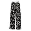 Женские свободные повседневные брюки с цветочным принтом и широкими штанинами, с эластичной талией на кулиске и карманами