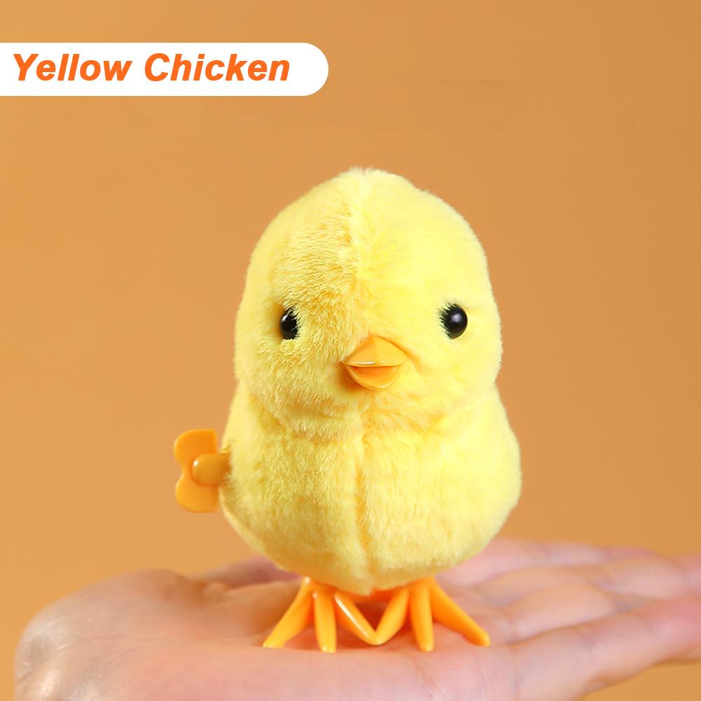 Плюшевый заводной цыпленок прыгает, ходит, прыгает, мультяшный плюшевый цыпленок, заводной кролик, ходячие цыплята, игрушки для малышей, игрушек