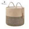 Плетеная корзина для хранения, декоративная корзина из натуральной веревки с ручкой, большая вместительная корзина для хранения игрушек, органайзер для одежды