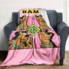 Scooby Doo Comic Style Portrait Cozy Customizable Blanket Personalized Text Soft Cozy Throw For Sofa Couch Office Bed Picnics Allseason Use Modern