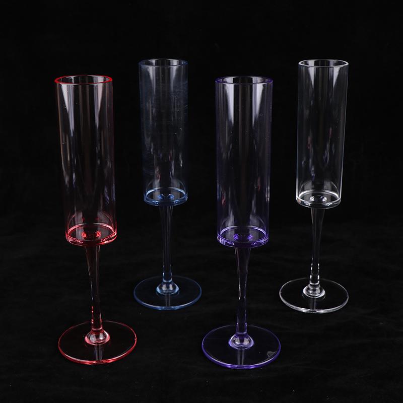 5 шт. акриловых бокалов для шампанского, прозрачные бокалы для коктейлей, креативные бокалы с защитой от падения для баров, пабов, клубов, посуды для напитков