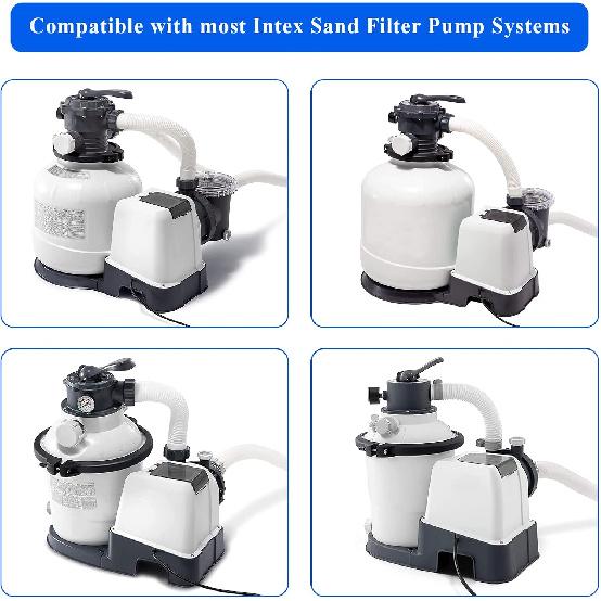 Sand Filter Replacement Parts Compatible with Intex Krystal Clear Sand Filter Pump for Above Ground Pools,Pool Filter Pump Gaskets Replacement for