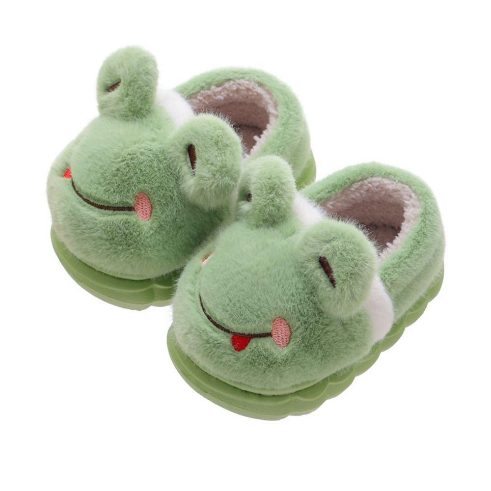 Non Slip Children's Cotton Slippers Thickened Kids Winter Warm Booties Kids Plush Shoes  Girls Boys