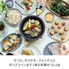 recolte Party Cooker Tabletop Cooker Hot Plate Fondue Pot Takoyaki Popcorn Steamed Dishes Card Recipe Included Red RRF-3