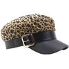 Marine Newsboy Leopard CZ324 [White Fang] Cap, Cap, Print, Hat, Outing, Travel, Fashionable, Animal, Women's, (Brown)