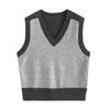 Chuyu Women's V-Neck Color Block Knit Vest