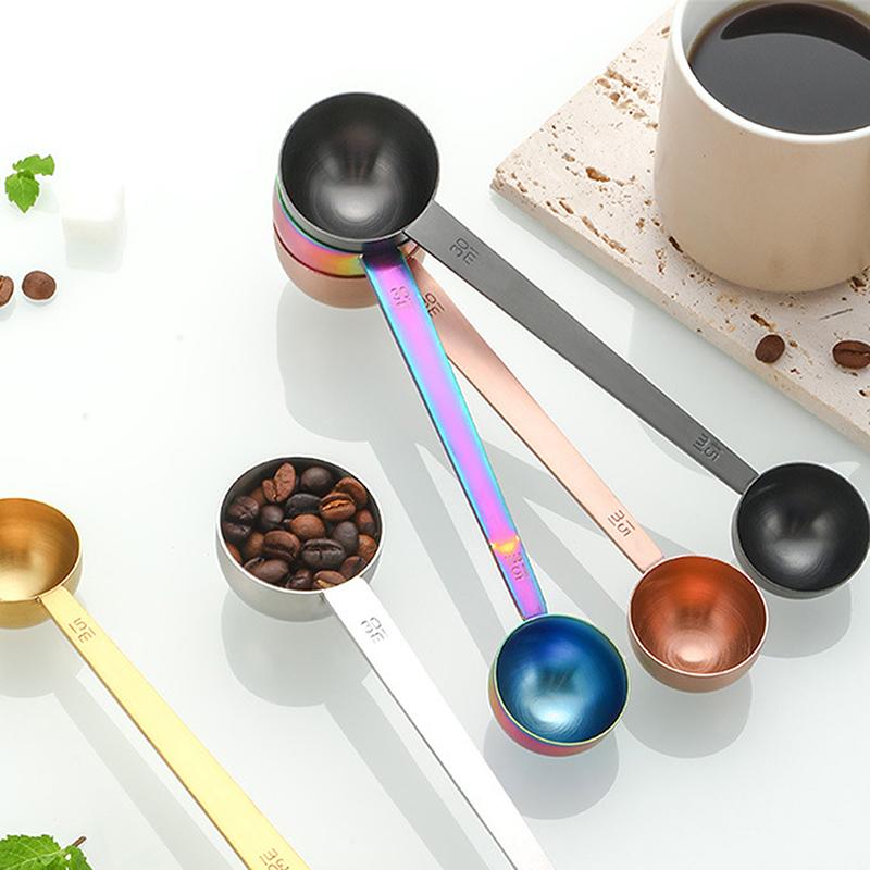 304 нержавеющая сталь мерные ложки с двойной головкой кофейный черпак 15 мл 30 мл для бариста кофейные зерна кухонные измерения