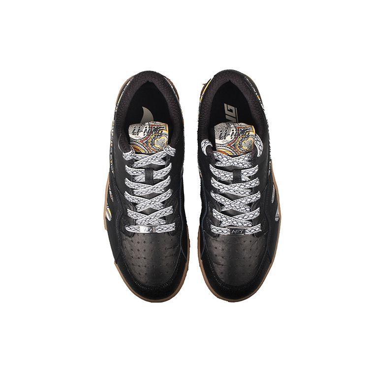 Li Ning 937 Deluxe Low Synthetic Leather Classic Retro Lightweight Breathable Low-Top Skate Shoes Men Sneakers Black Brown AZGS045-3