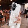 3D Pearl Butterfly Shockproof Plating Silicone Case for Xiaomi Redmi Turbo 4 3 Pro A5 A3 A1 Clear Transparent Back Cover