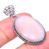 Natural Pink Opal Gemstone Handmade 925 Solid Sterling Silver Pendant 1.77" M6S96