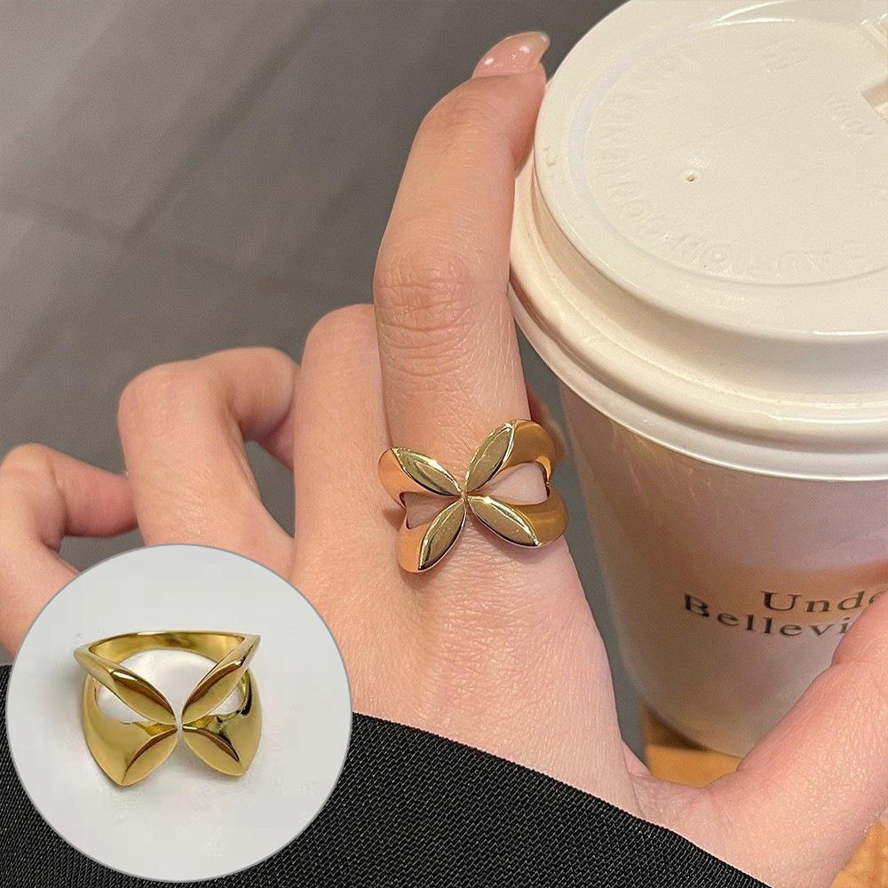 Корейское 3D кольцо в форме сердца: Женское ретро широкое кольцо, модное кольцо на палец с английской буквой, кольцо на указательный палец в стиле хип-хоп.