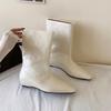 Мода Мода Женские ботильоны в западном стиле с острым носком Женские слипоны Современные короткие ботинки для леди с обувью на высокой платформе