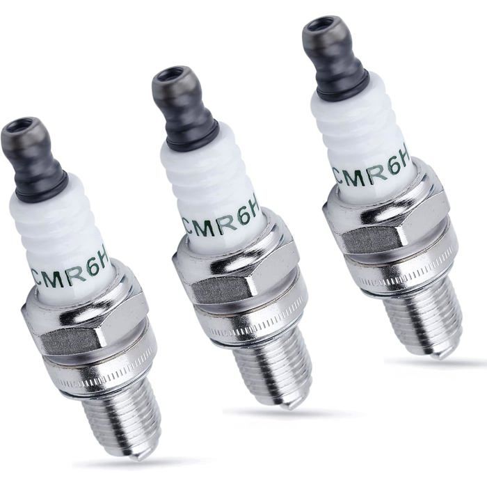 Bougie d'allumage - AIMOONSA - CMR6H - Compatible Stihl FS90/100/110/130 - Remplace 3365 - Pack de 3