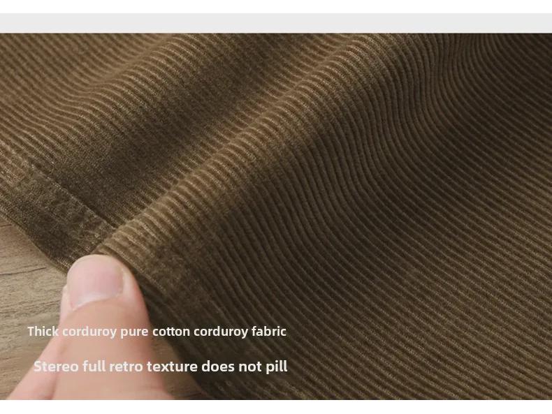 Men's Loose Straight Corduroy Wide-Leg Pants - Trendy Japanese Retro Cotton Workwear Trousers