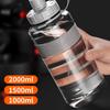2L/1.5L/1L/0.6L Big Water Bottle with Straw for School Gym Sports BPA Free Fitness, Sipper Jug for Workout Hydration