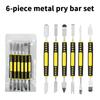 6-Piece Metal Pry Bar Set Pry Bay Disassembly Battery Screen Frame Flat Pry Bar Injection Molding Repair Tool
