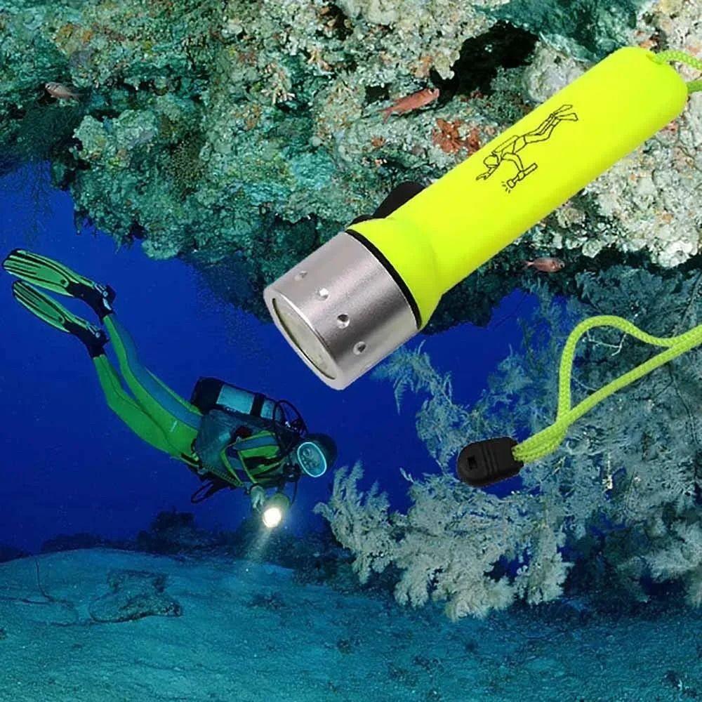 Magnetic Control LED Magnetic Flashlight Hole Diving Underwater Flashlight Diving Lamp Emergency