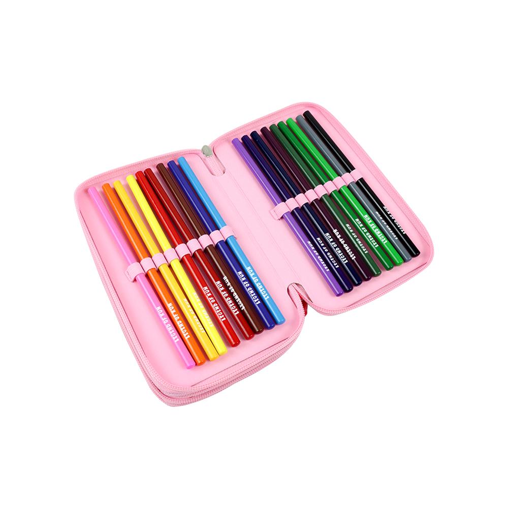 Large Capacity Cute Cartoon School Pencil Case Multifunctional Triple Layer Zipper Pen Pencil Case Bag