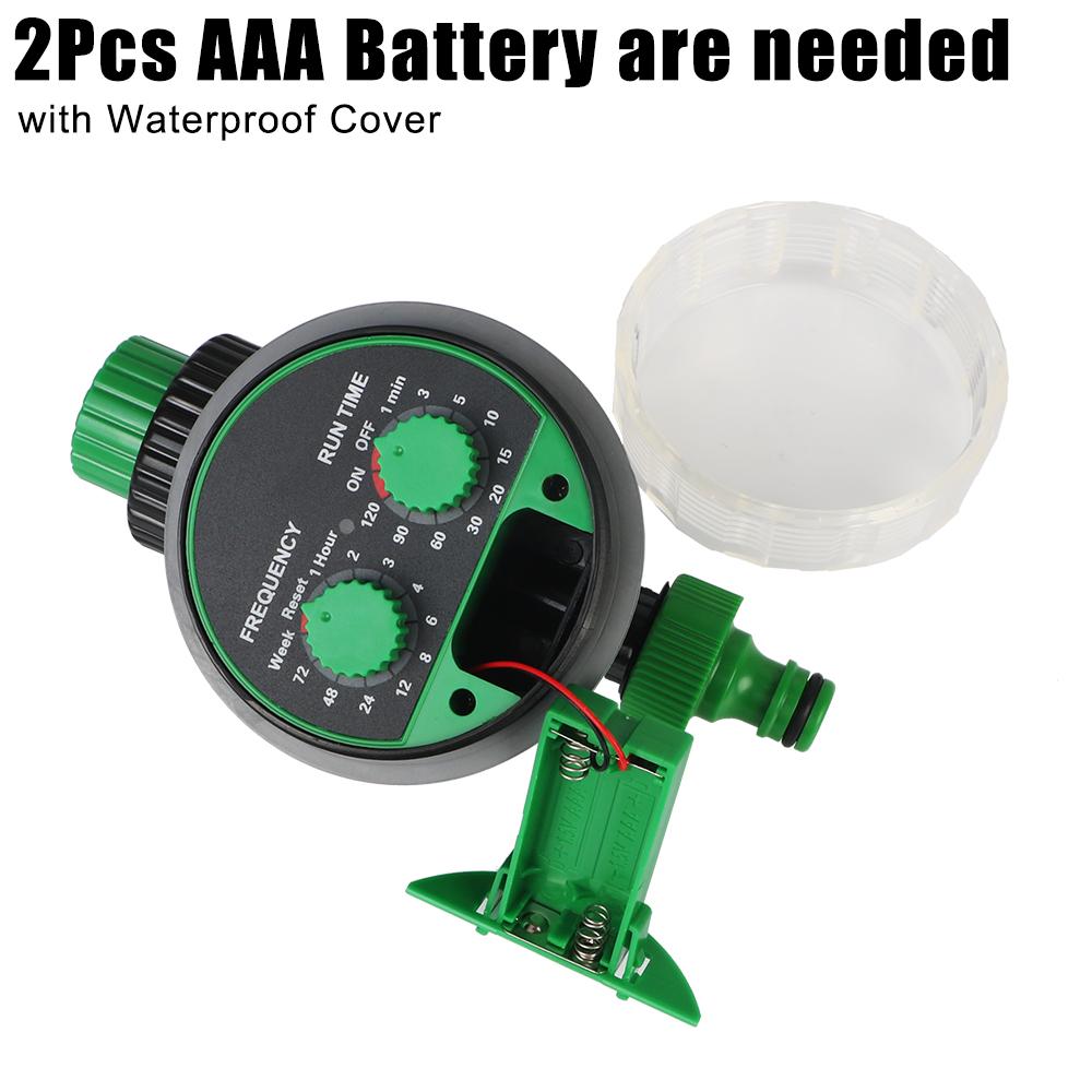 Система капельного орошения с двумя циферблатами, работающими от батареек, автоматический контроллер полива сада, шаровой клапан, электронный таймер подачи воды, зеленый