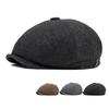 Herringbone Cap Men's Beret Warm Retro Octagonal Cap British Newsboy Cap