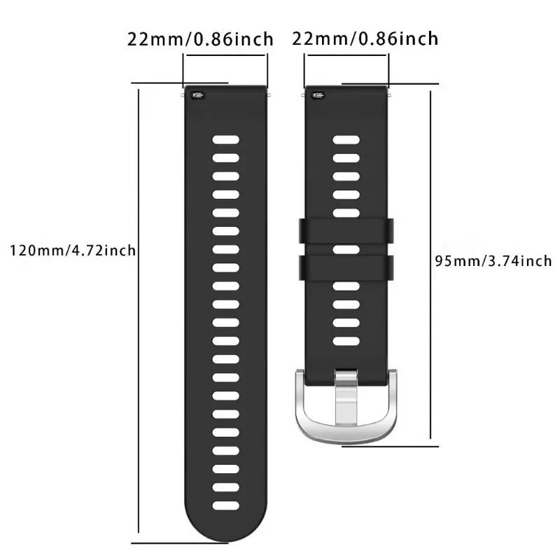 New 22MM Soft Silicone Strap For Forerunner 255 265 Sports Watch Strap Replacement Wristband Smart Watch Bracelet Accessories