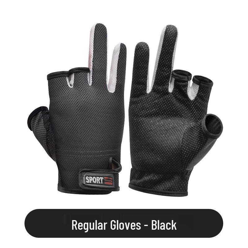 Мужские ультратонкие водонепроницаемые рыболовные перчатки с защитой от солнца, защитой от проколов и противоскользящим кроем с тремя открытыми пальцами для летней рыбалки нахлыстом