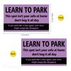 50pcs,Funny Parking Cards "Learn To Park" 3.5 X 2inch Prank Cards,Prank Driving Fake Ticket,mini Portable Prank Props