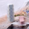 INS 3D Five-linked Love Pillar Candle Silicone Mold Creative Baking Chocolate Korean Aromatherapy Mold
