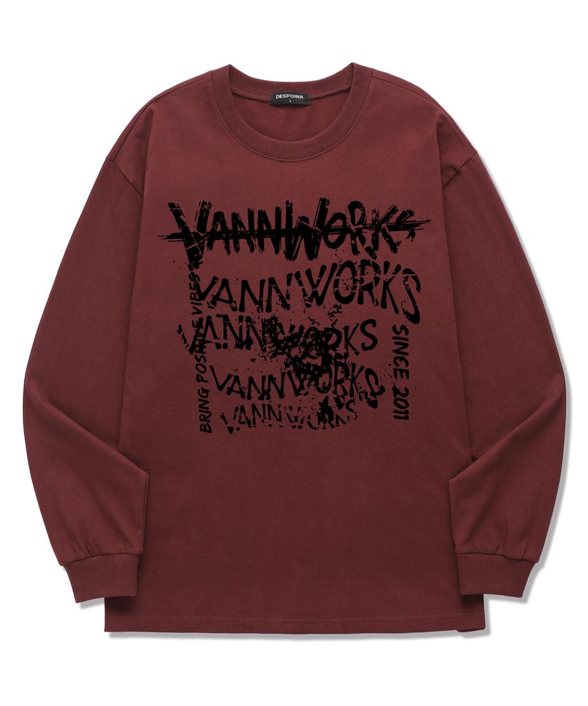 VANNWORKS Mess Logo с длинным рукавом (Vls0205) Бургундия
