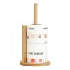 Wood Paper Towel Holder Countertop Wooden Standing Paper Towel Holder Base Paper Towel Holder for Paper Towel Fresh-Keeping Film