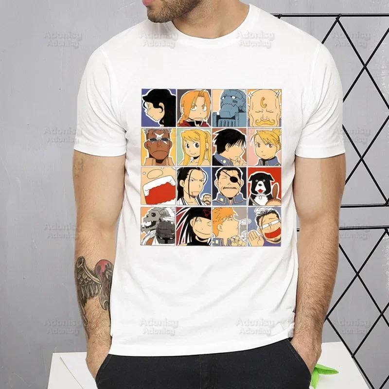 Fullmetal Alchemist T Shirt Harajuku Alphonse Elric TShirts Short Sleeve Fashion Casual Edward Elric T-Shirt Tops Tees Shirt