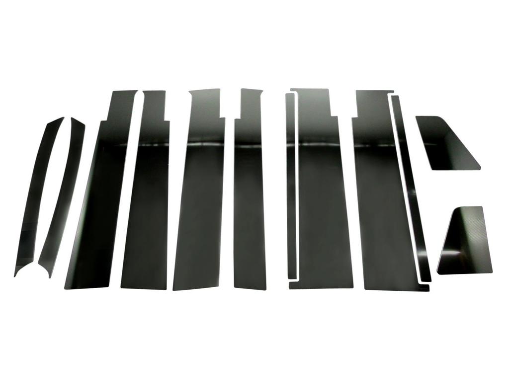 BRIGHTZ Finish Stainless Steel Black Plated Pillar Panels with Visor Attachment for Tanto Custom Compatible with and 610 Tanto Customs Ultra-Mirror