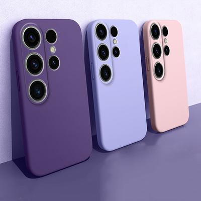 Чехол Мягкая защита объектива камеры для Samsung Galaxy S23 Ultra S22 S21 S20 FE S10 S10E S8 S9 Plus A54 A53 A52 A51 A34 A13 A33 A23 Жидкий силиконовый чехол