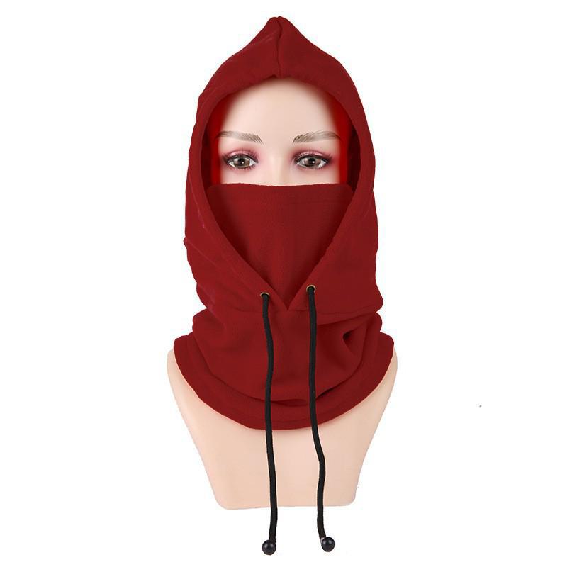 With Cycling Winter Windproof Cap Fleece Outdoor Sports Headgear Scarf