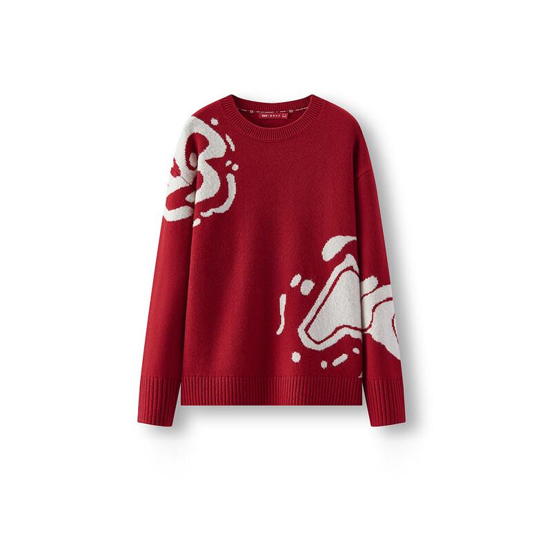 Semir Women's National Museum Crossover Jacquard Knit Sweater