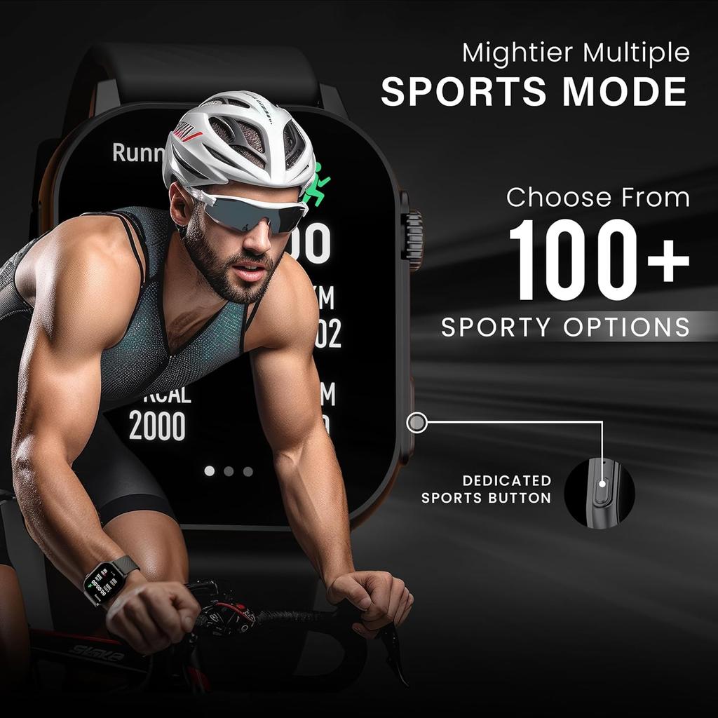 Hammer Умные часы Arctic 2.04" Super AMOLED, металлический корпус, BT-вызовы, всегда включенный дисплей, вращающаяся заводная головка, разделенный экран (порошок черный)